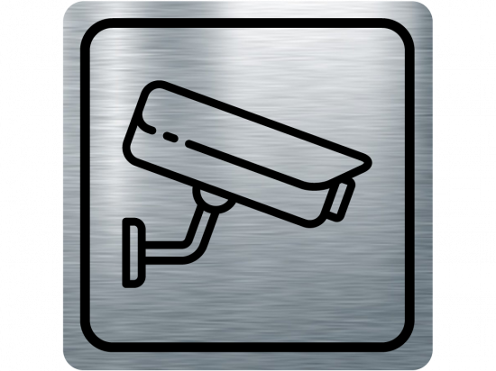 Указателна табела охранителна камера - инокс
