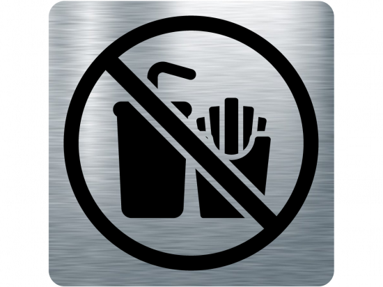 Забранителна табела храна и напитки - инокс