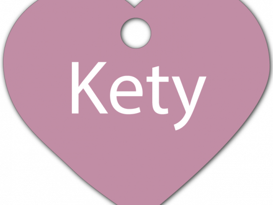 Медальон за куче Kety розов