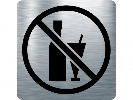 Забранителна табела алкохол - инокс