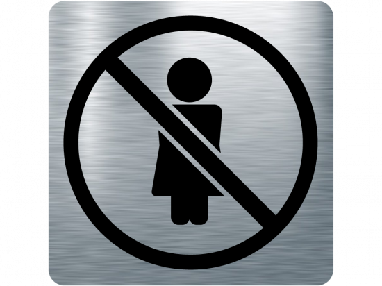 Забранителна табела жена - инокс