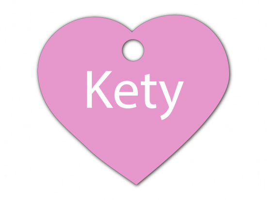 Медальон за куче Kety розов