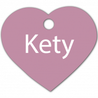 Медальон за куче Kety розов