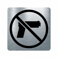 Забранителна табела оръжие - инокс
