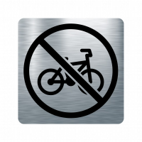 Забранителна табела велосипед - инокс
