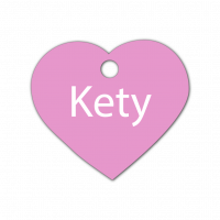 Медальон за куче Kety розов